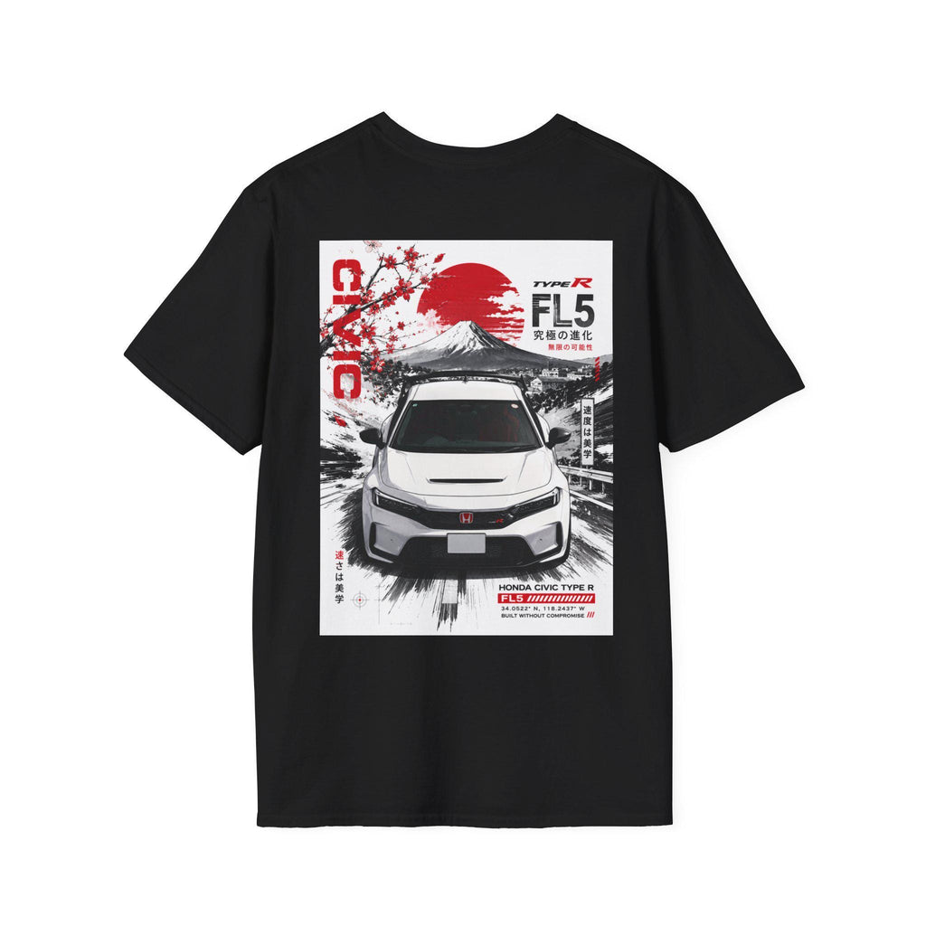 FL5 Type R Racing Logo T-Shirt | Japanese Characters, Minimal Car Graphic