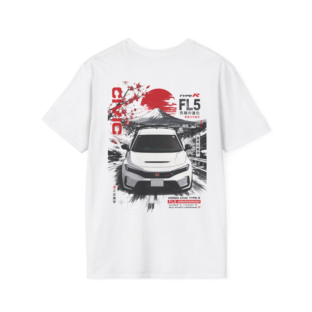FL5 Type R Racing Logo T-Shirt | Japanese Characters, Minimal Car Graphic