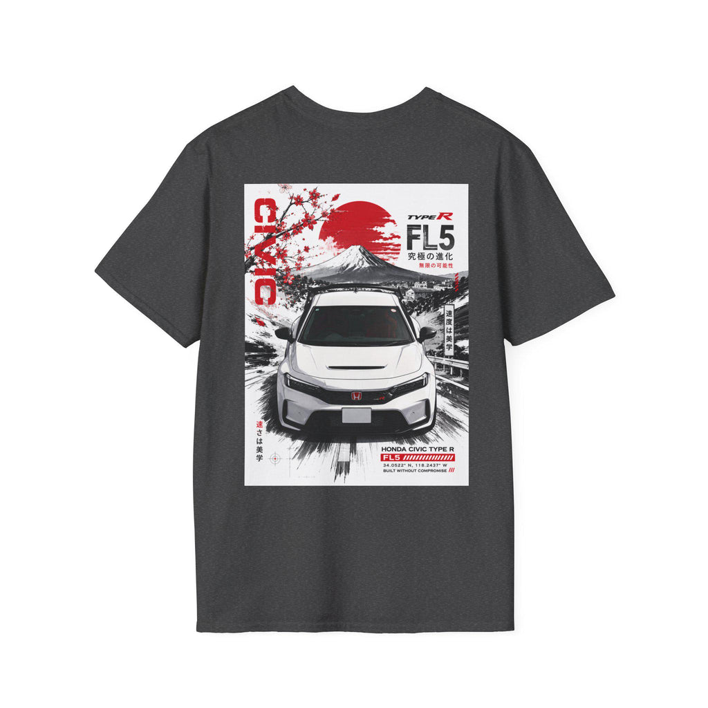FL5 Type R Racing Logo T-Shirt | Japanese Characters, Minimal Car Graphic