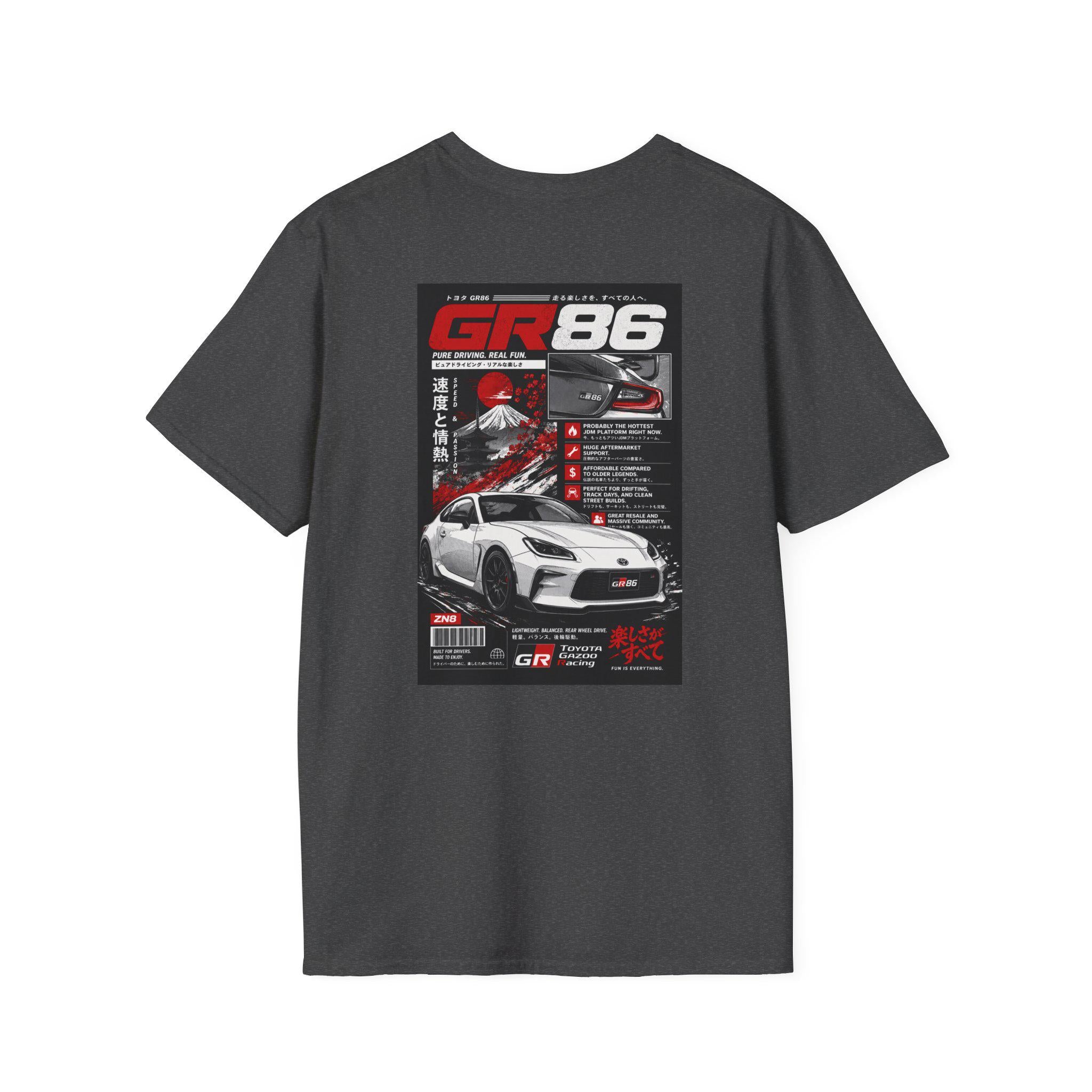 Toyota GR86 Shirt | JDM Streetwear Graphic Tee | Gazoo Racing Inspired | Drift & Track Car Apparel | GR86 Owner Gift