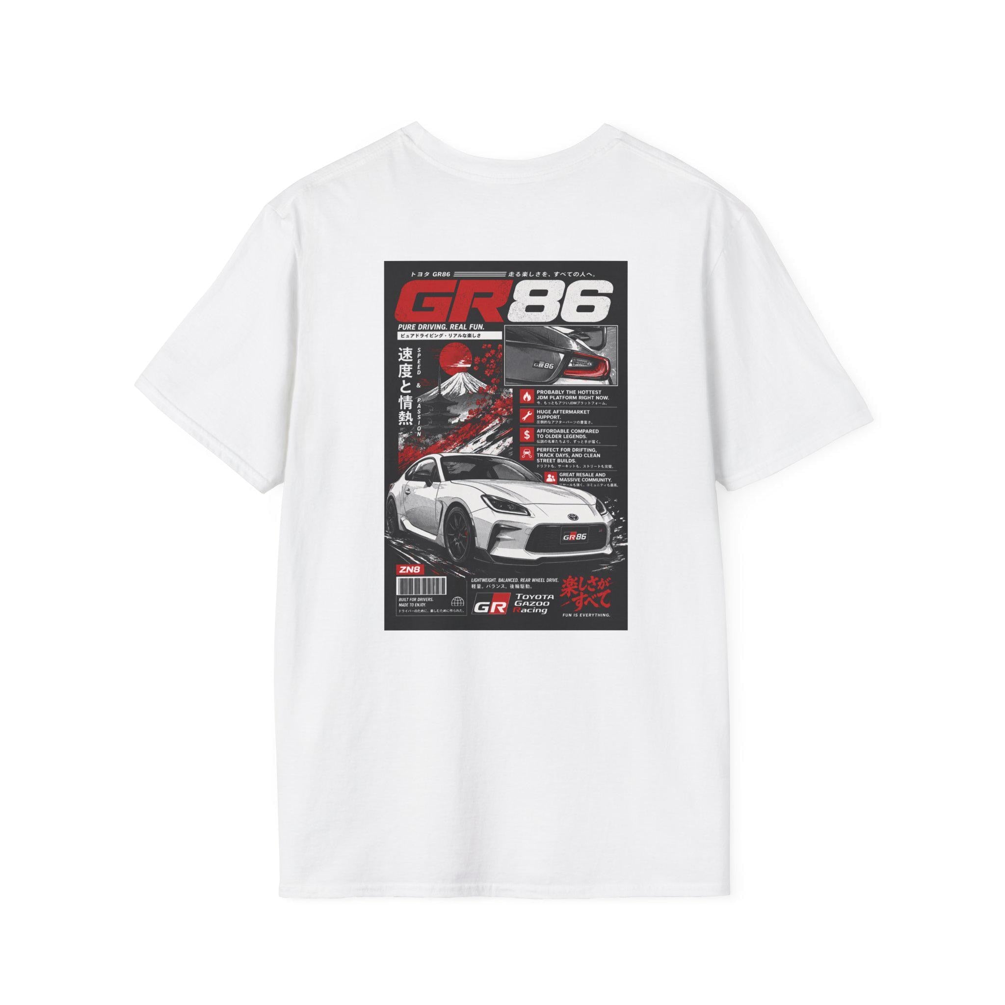 Toyota GR86 Shirt | JDM Streetwear Graphic Tee | Gazoo Racing Inspired | Drift & Track Car Apparel | GR86 Owner Gift